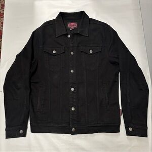 Trash and Vaudeville Drifter Jacket - Black Denim Jacket for Men